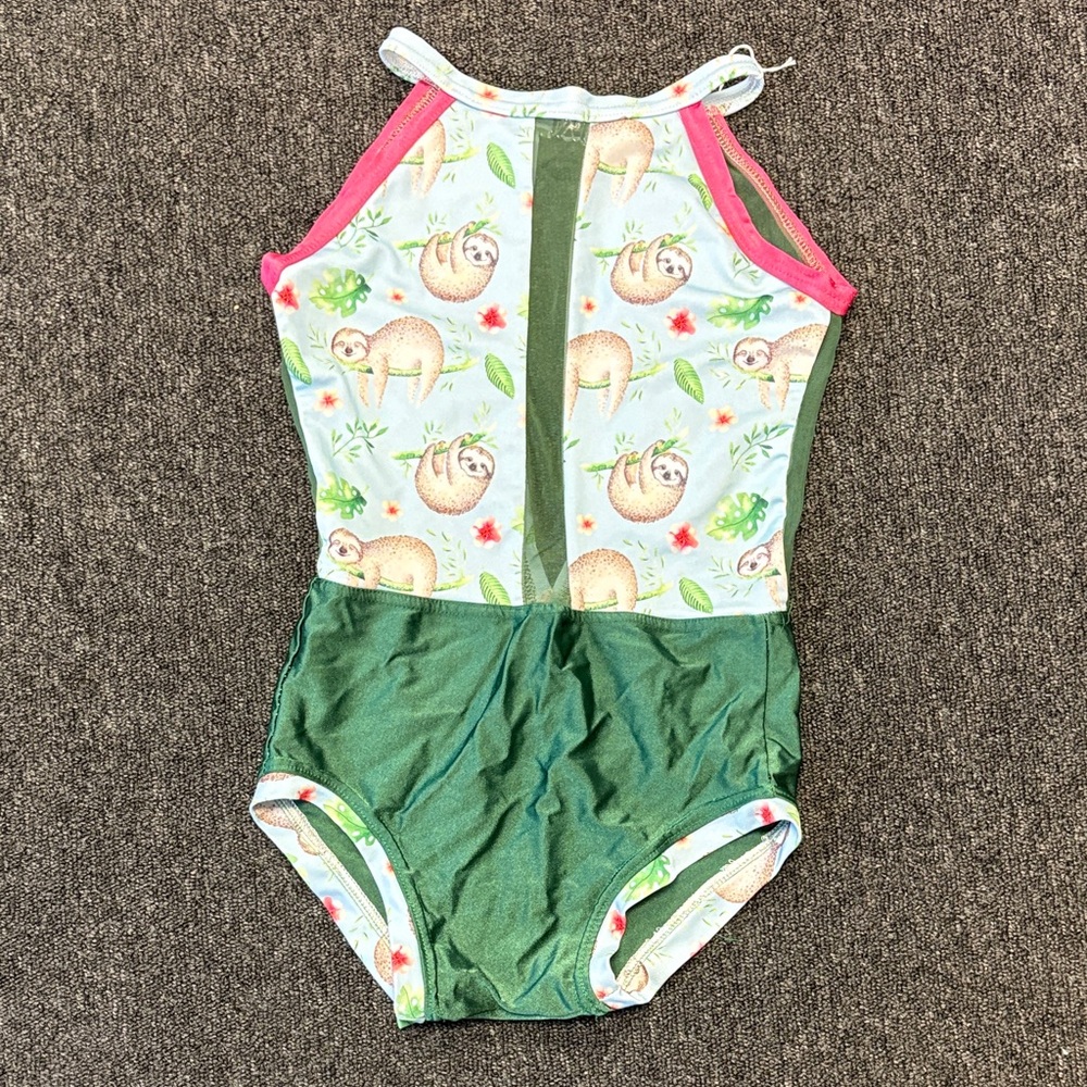 Custom Made Dance Leotard Sloths- Adult S
